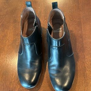 Gently Worn Dansko Black Leather Booties.
